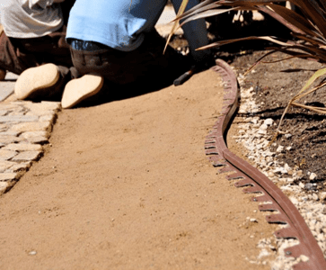 Installing Edging over-Finished-Base-Material-